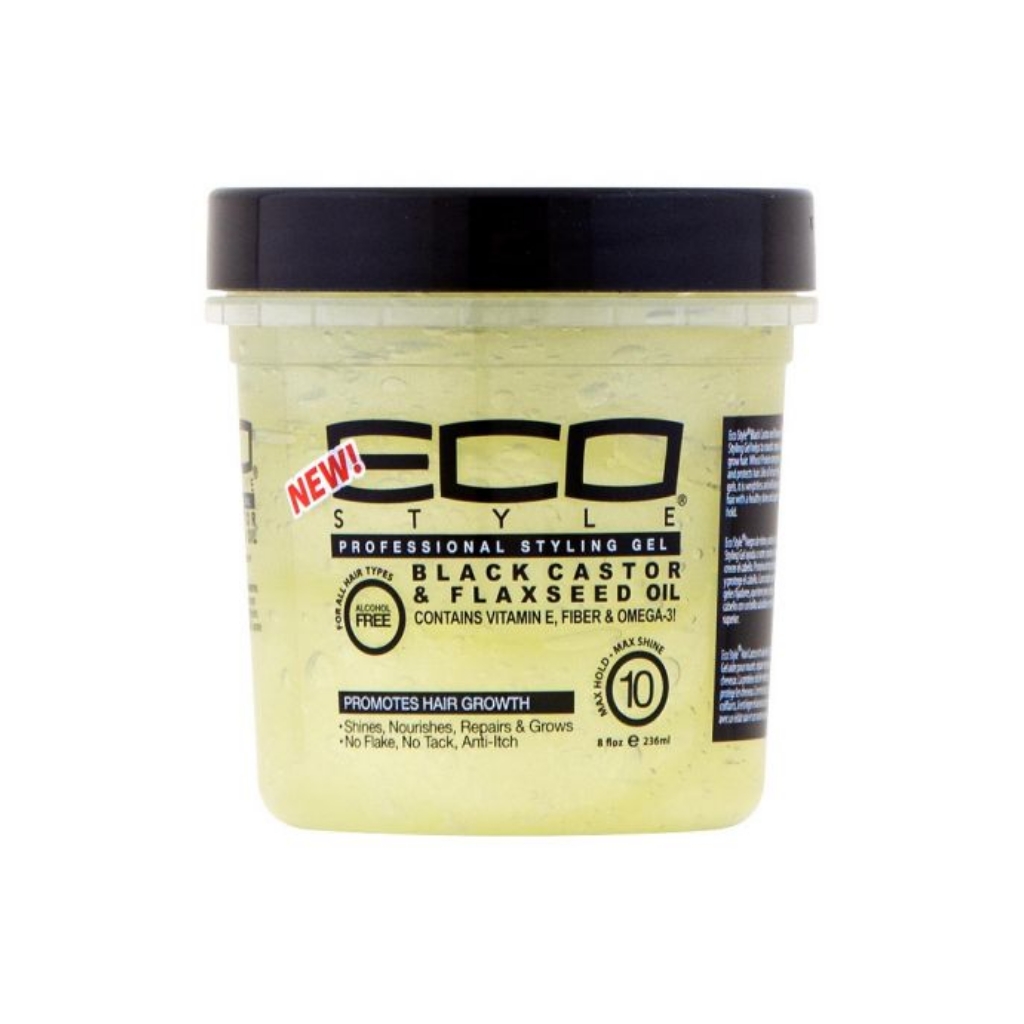 Eco Style Professional styling gel black castor & flaxseed oil 12oz