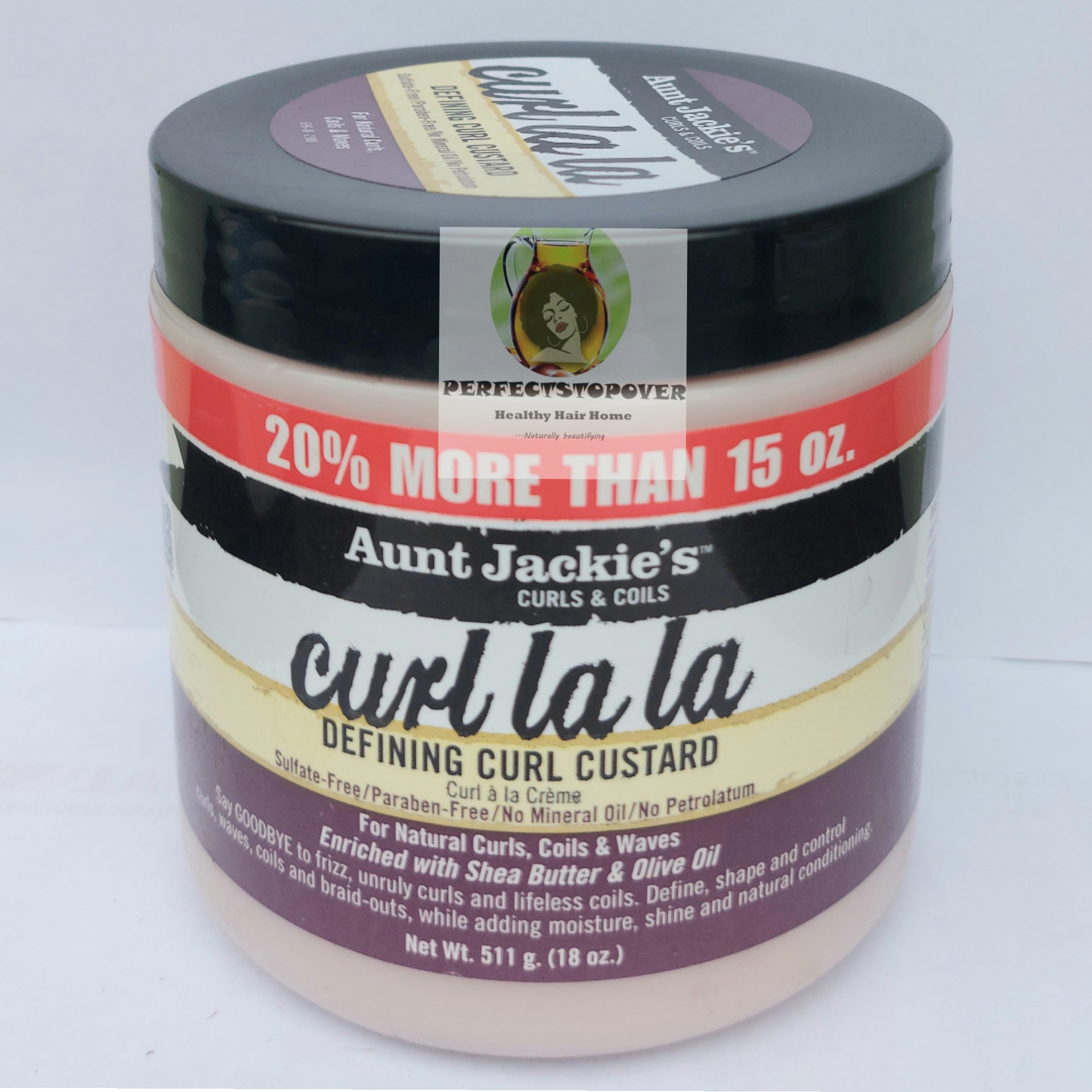 Aunt Jackie’s curls and coils CURL LA LA defining curl custard 33% more