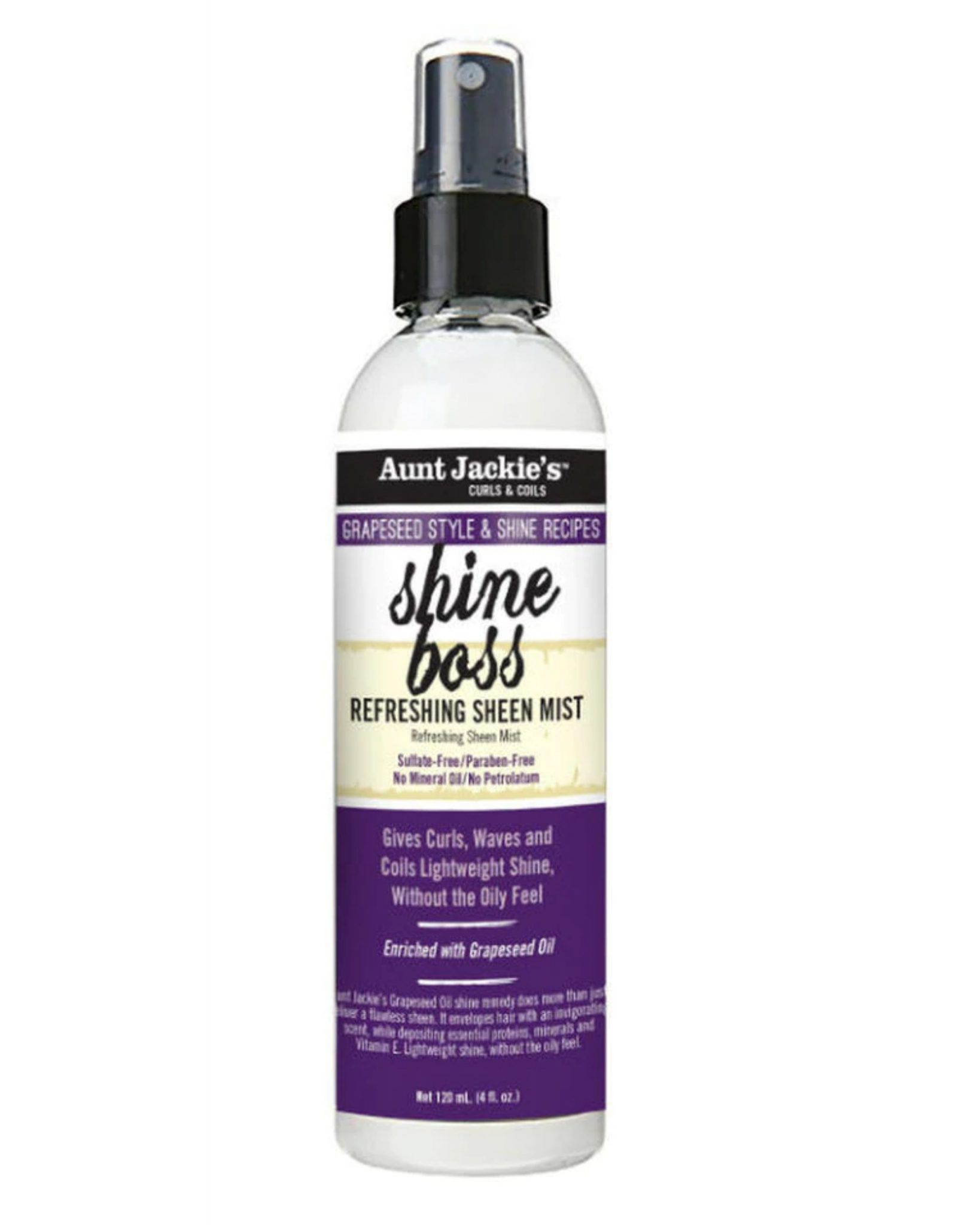 Aunt Jackie’s Grapeseed Style & Shine Recipes SHINE BOSS Refreshing Sheen Mist