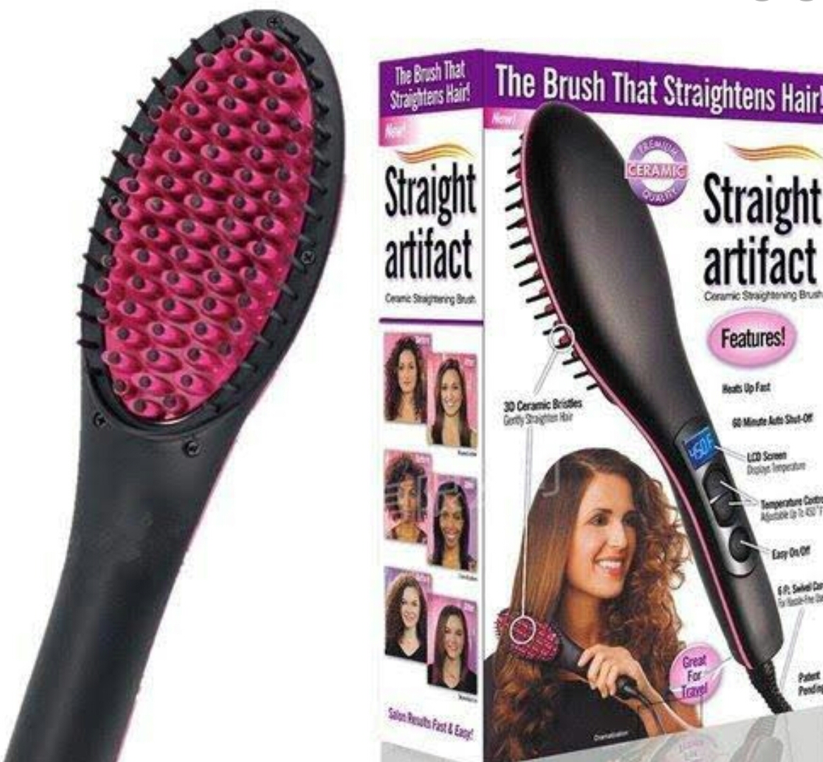 Electric LED Simply Straight hair Straightening brush