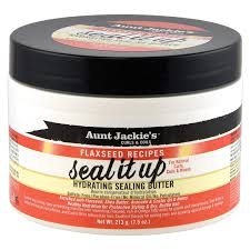 Aunt Jackie's curls & coils flaxseed recipes SEAL IT UP hydrating sealing butter (7.5 oz.)