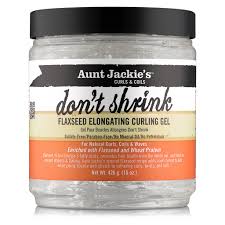 Aunt Jackie's curls & coils DON'T SHRINK flaxseed elongating curling gel (15 oz.)