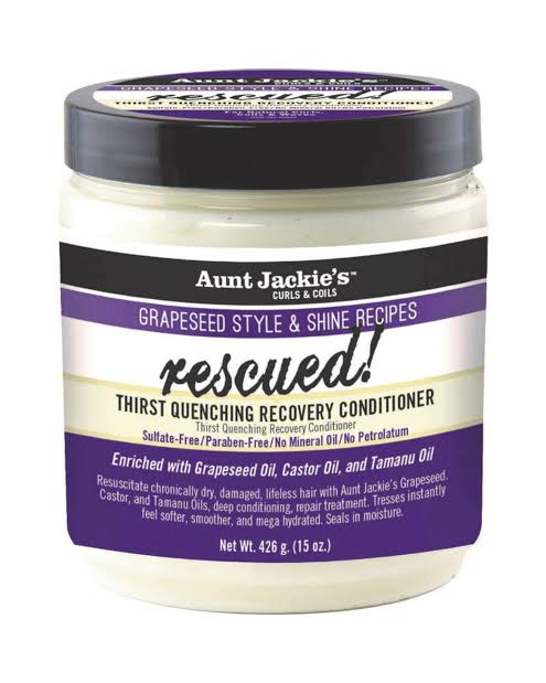 Aunt Jackie’s Grapeseed Style & Shine Recipes RESCUED! Thirst Quenching Recovery Conditioner